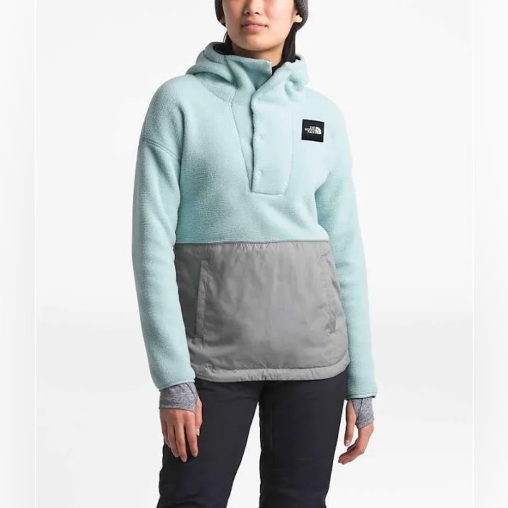The North face women’s Riit fleece pullover anorak in cloud blue - Picture 9 of 12